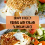 Chicken Pillows with Creamy Parmesan Sauce Recipe