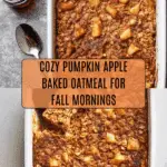 Pumpkin Apple Baked Oatmeal Recipe