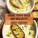 French Garlic Soup (with Cheesy Crostinis) Recipe