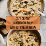Mushroom Soup (NO cream) Recipe