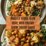 Glow Bowl : Roasted Veggie, Tahini Yogurt Sauce Recipe