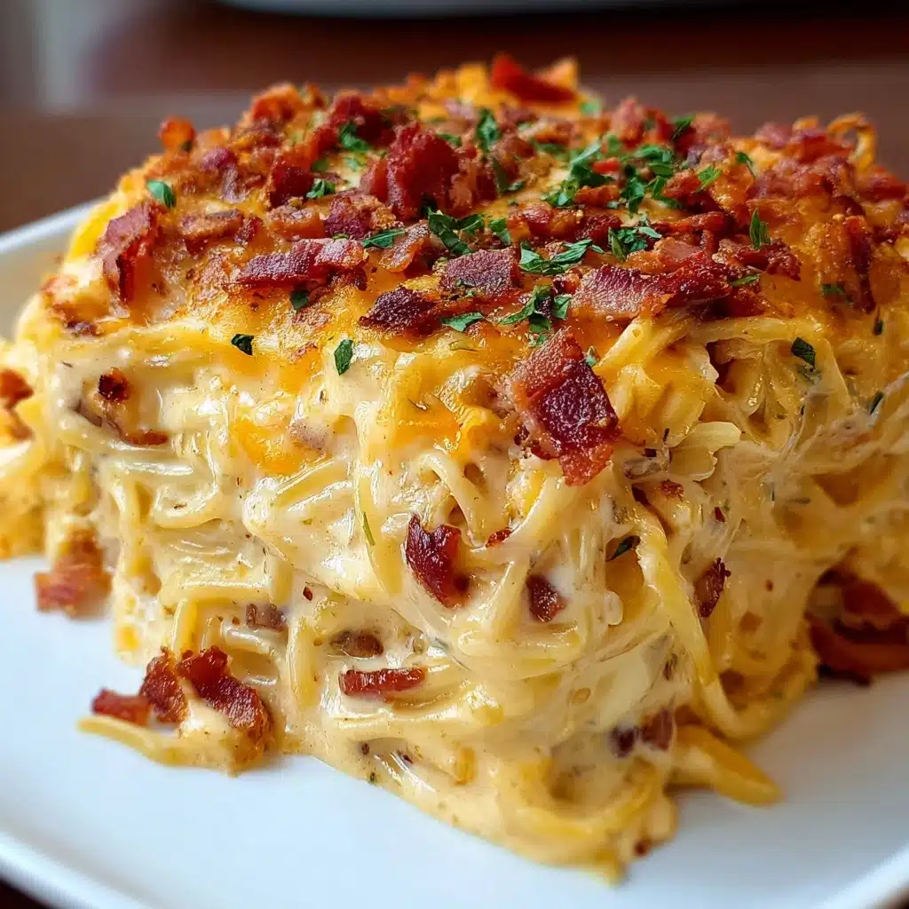Spicy Southern Cheesy Chicken Spaghetti Casserole Recipe - Recipe Image