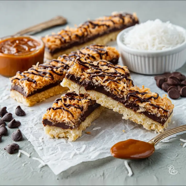 Samoas Cookie Caramel Coconut Bars Recipe