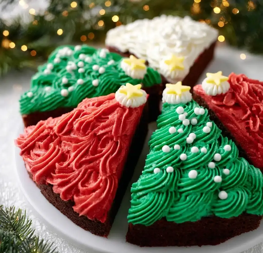 Frosted Christmas Brownies Recipe