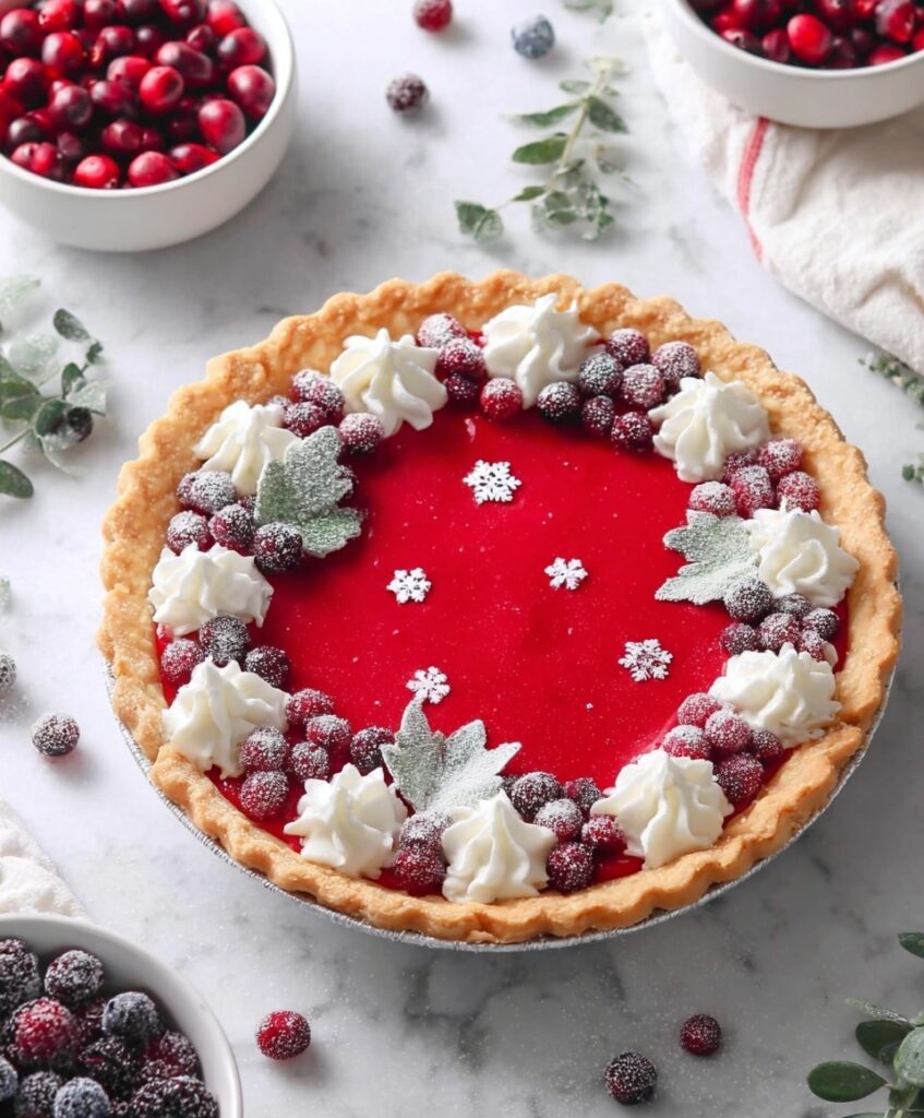 Cranberry Custard Pie Recipe