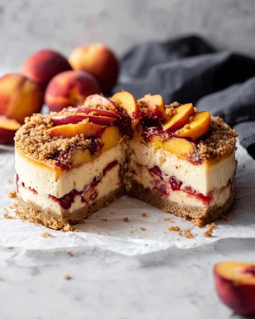 Peach Cobbler Cheesecake Recipe