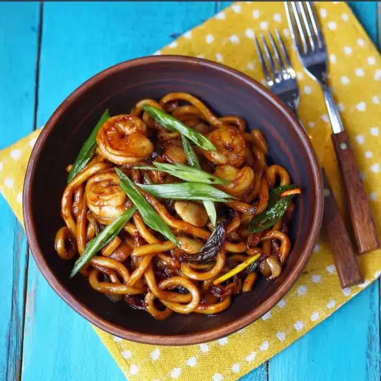 Yaki Udon with Shrimp Recipe