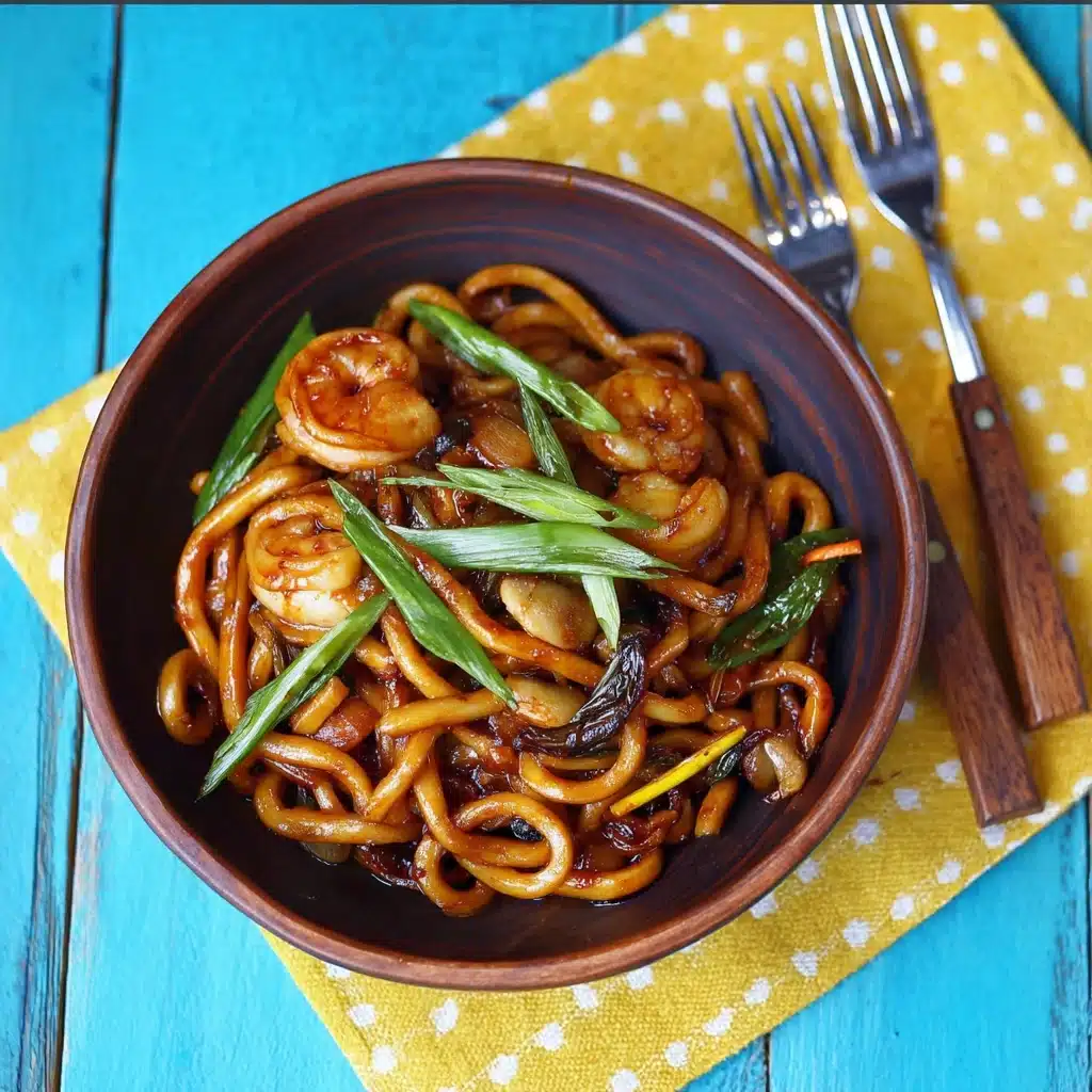 Yaki Udon with Shrimp Recipe - Recipe Image