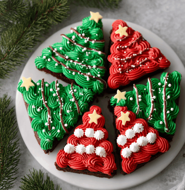 Frosted Christmas Brownies Recipe