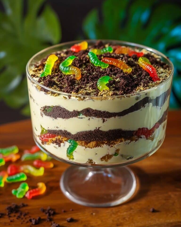 Halloween Gummy Worms and Oreo Trifle Recipe