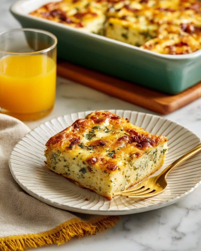 Breakfast Polenta Squares with Spinach & Bacon Recipe