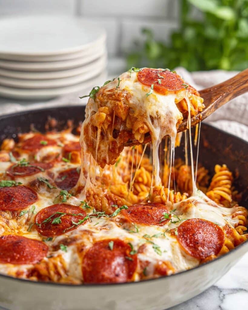 Pizza Pasta in One Pan (20 Minutes) Recipe