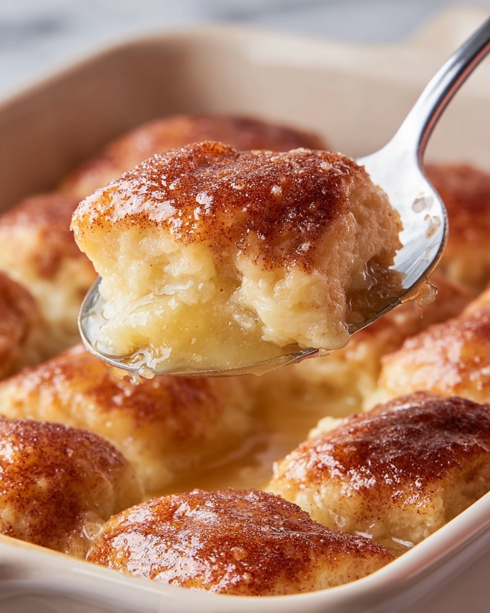 Two golden-brown rolled crepes with a shiny glaze on top, showing a soft texture with some darker baked spots, are placed side by side on a white plate with blue decorative patterns. Next to the crepes is a large scoop of smooth, white ice cream with a creamy texture. A woman's hand is pouring a light brown sauce over the crepes, creating a shiny coating. The plate sits on a white marbled surface. photo taken with an iphone --ar 4:5 --v 7