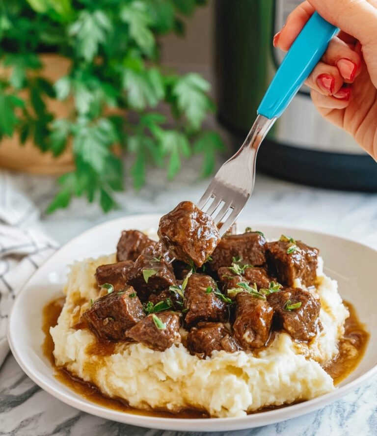 Slow Cooker Garlic Butter Steak Bites Recipe