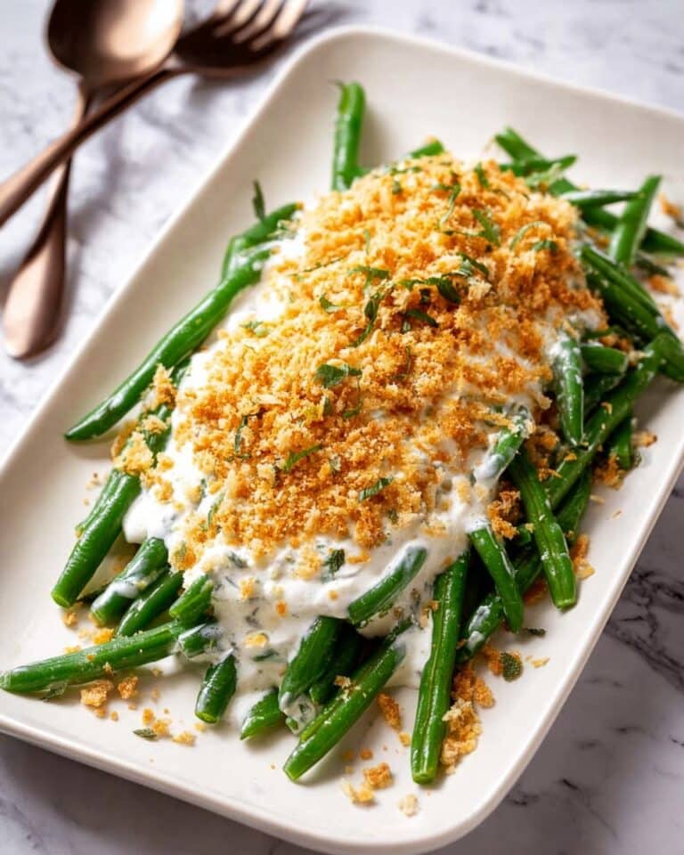 Green Beans with a Mountain of Panko Recipe