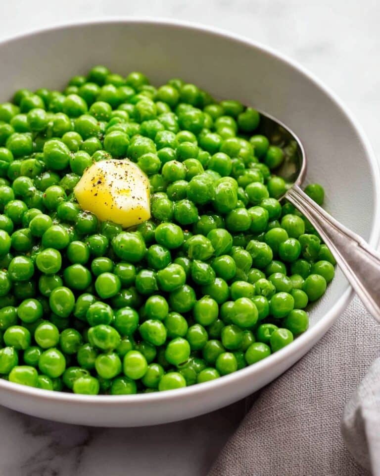 Garlic Buttered Frozen Peas Recipe