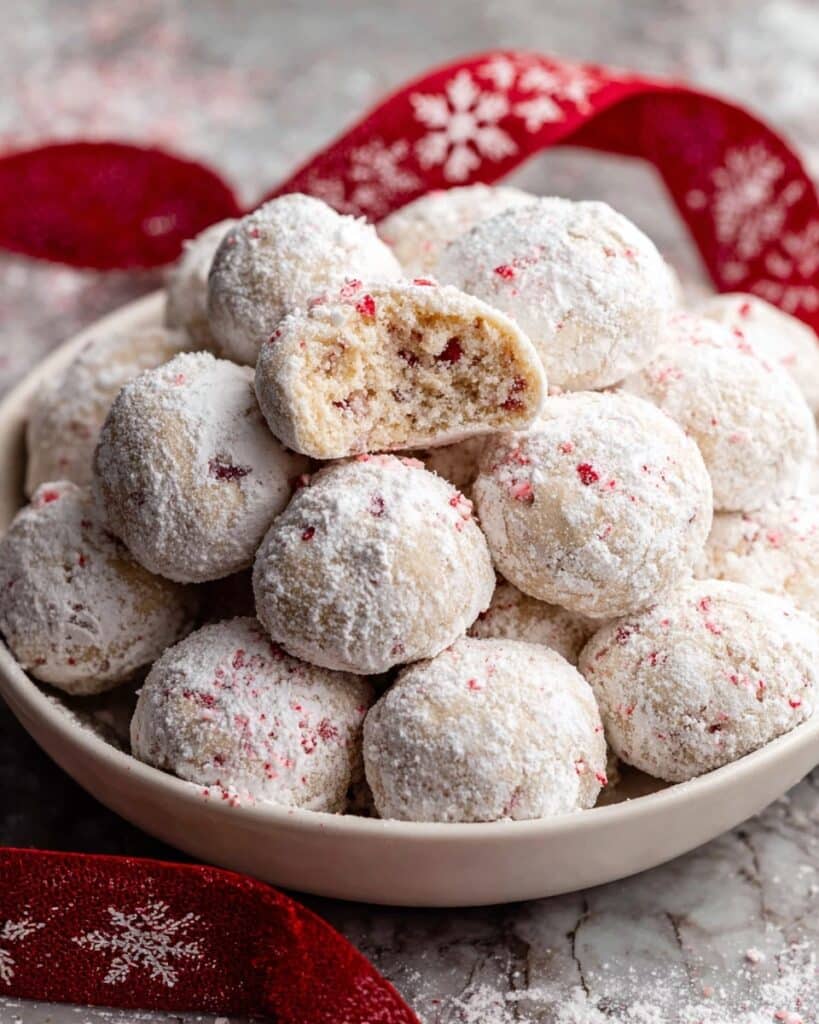 Peppermint Snowball Cookies Recipe