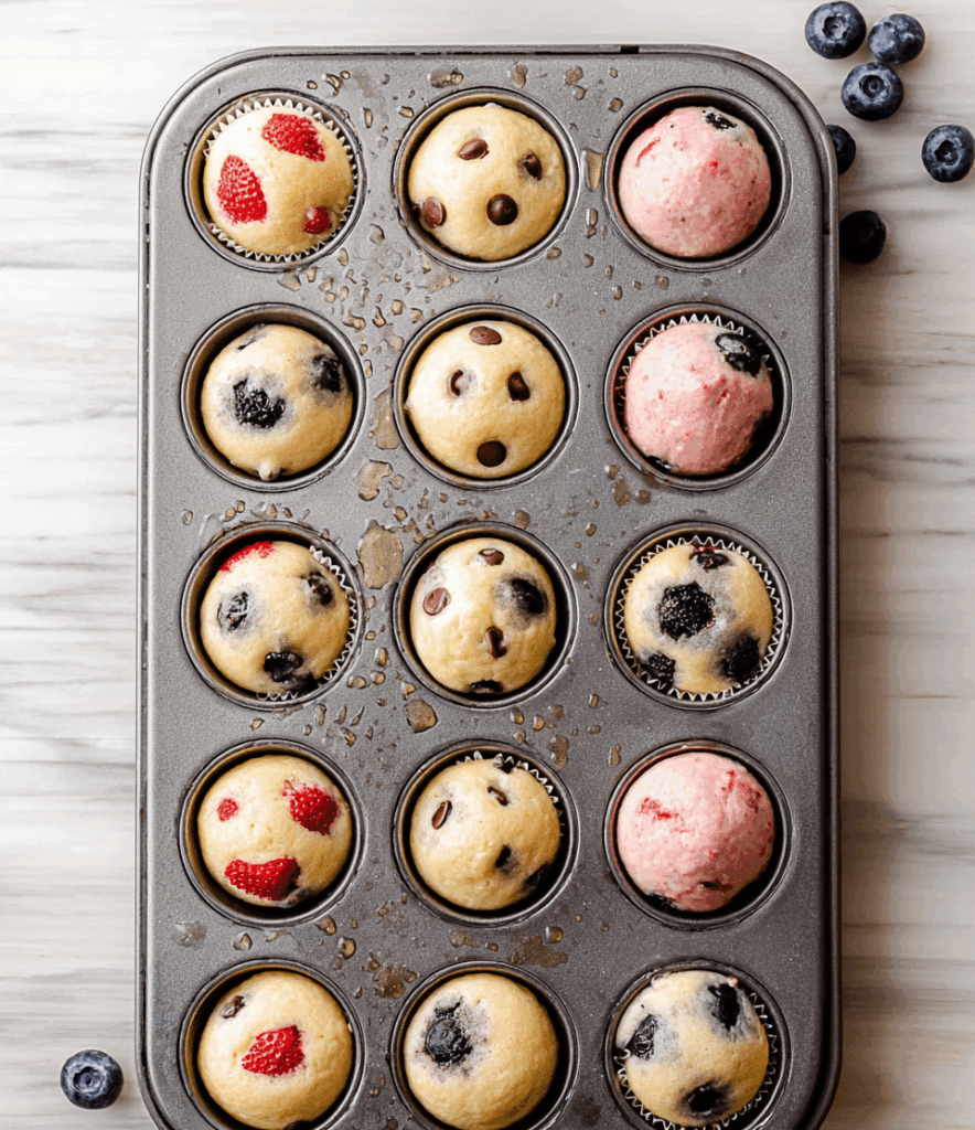 Mini Pancake Muffins with Fresh Berries Recipe