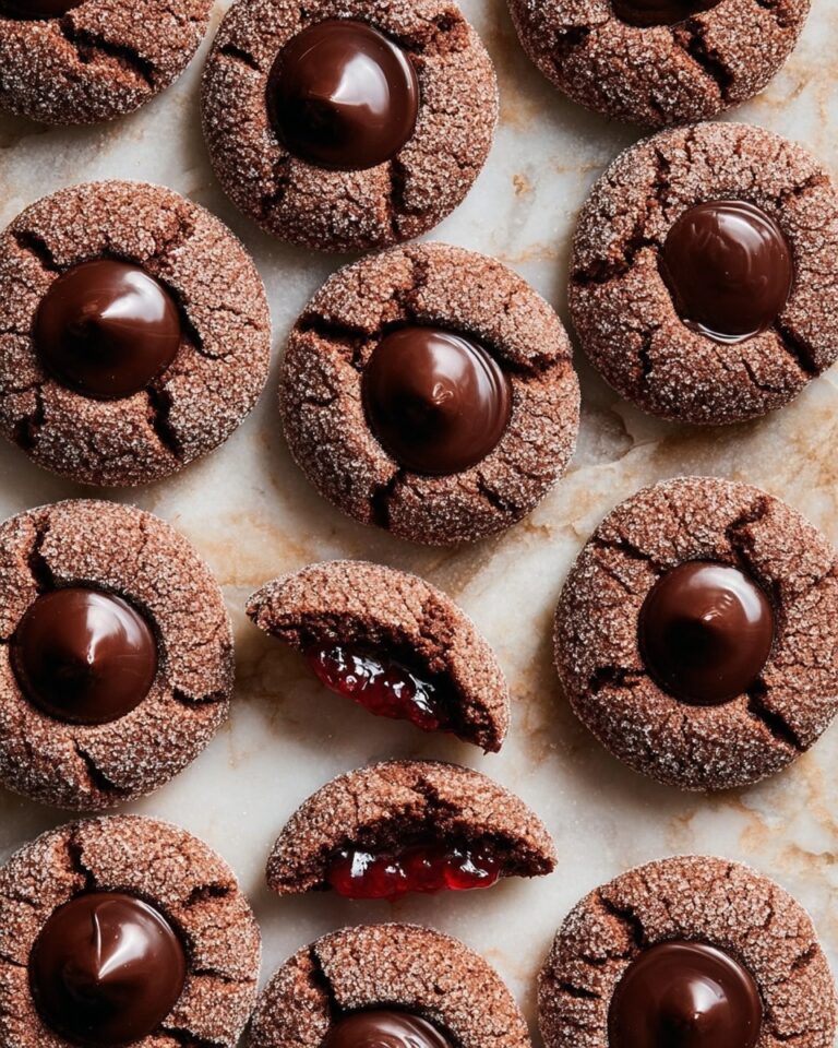 Double Chocolate Thumbprint Cookies with Ganache and Berry Preserves Recipe