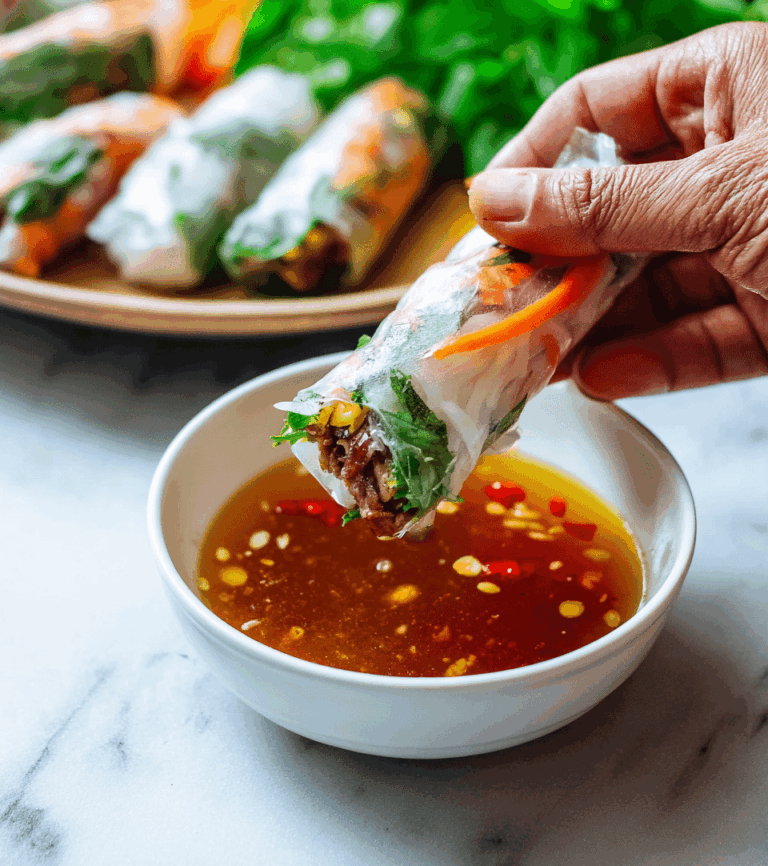 Vietnamese Fresh Spring Rolls with Lemongrass Beef Recipe