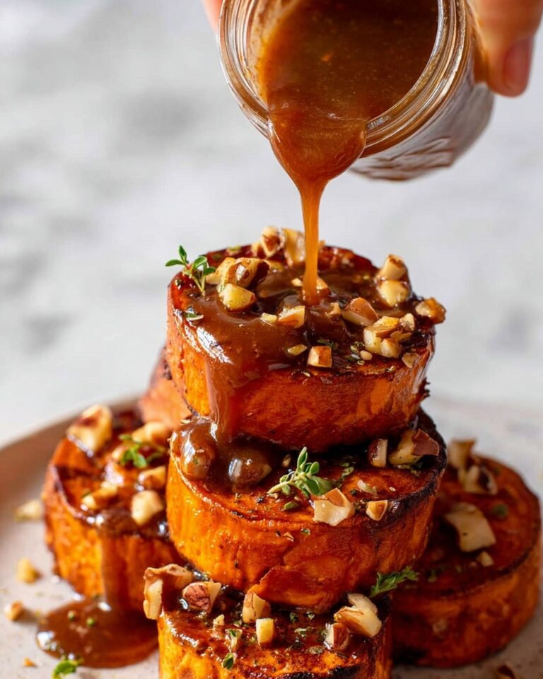 Fondant Slow-Roasted Sweet Potatoes with Maple Butter Pecans Recipe