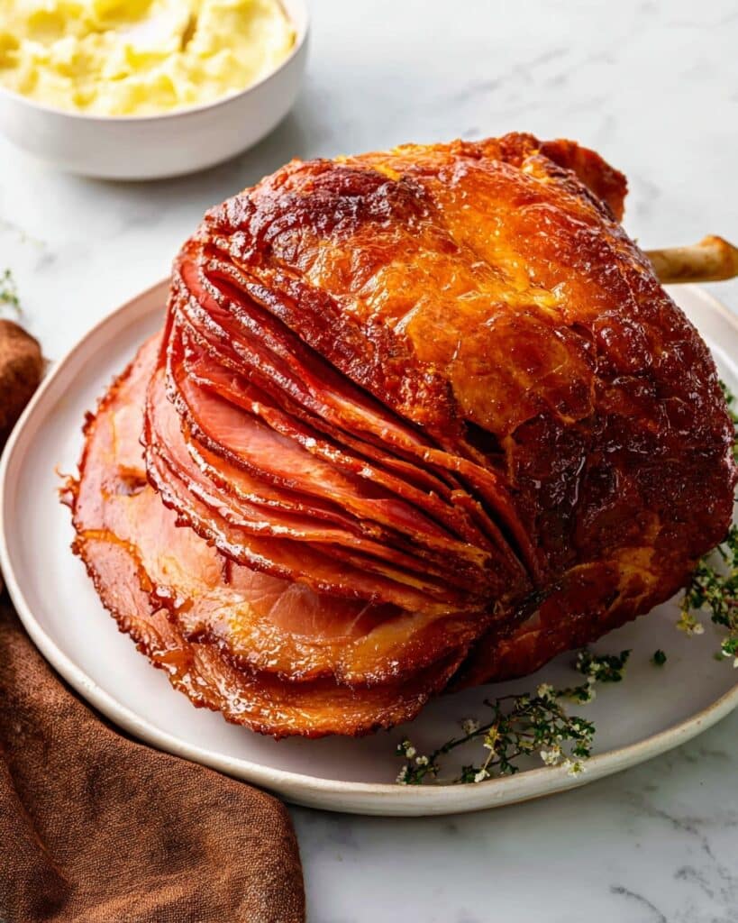 Crockpot Spiral Ham with Maple Glaze Recipe