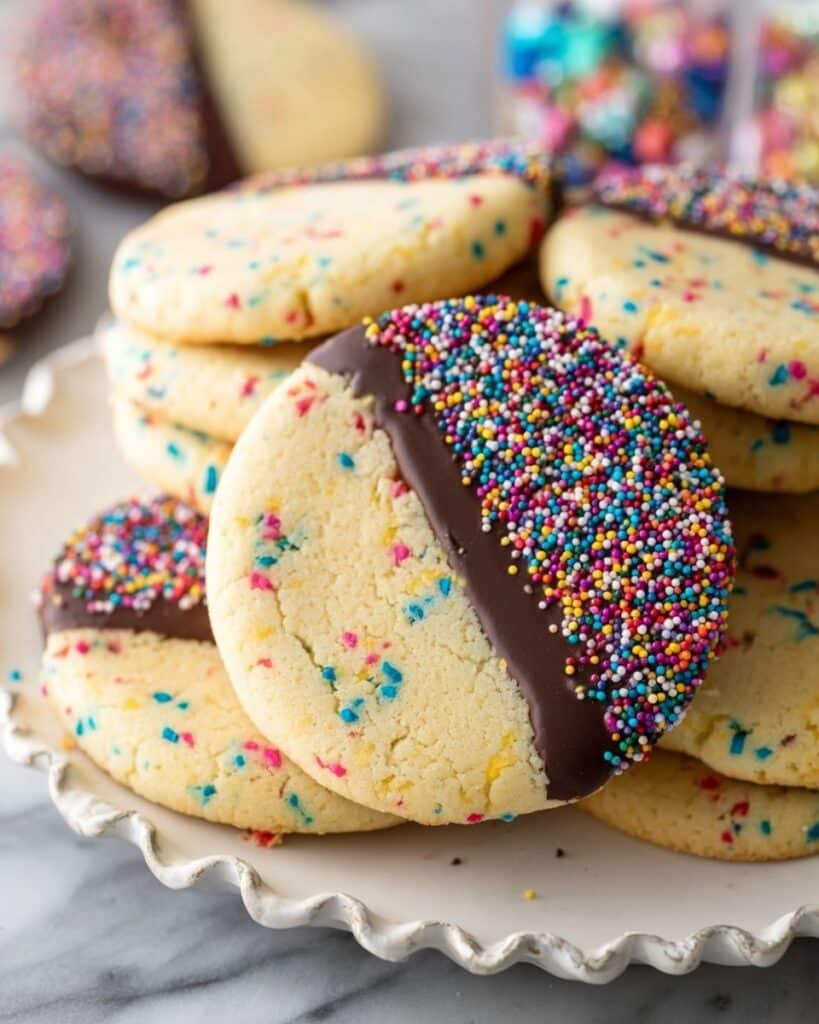 Slice and Bake Colorful Nonpareil Cookies Recipe