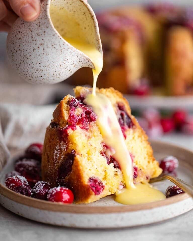 Cranberry Cake with Butter Sauce Recipe