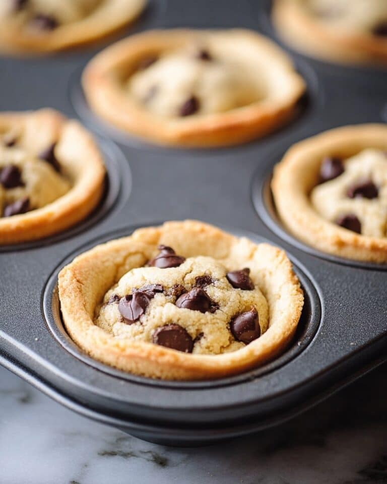 Mini Chocolate Chip Cookie Pie Bites with Chocolate Drizzle Recipe