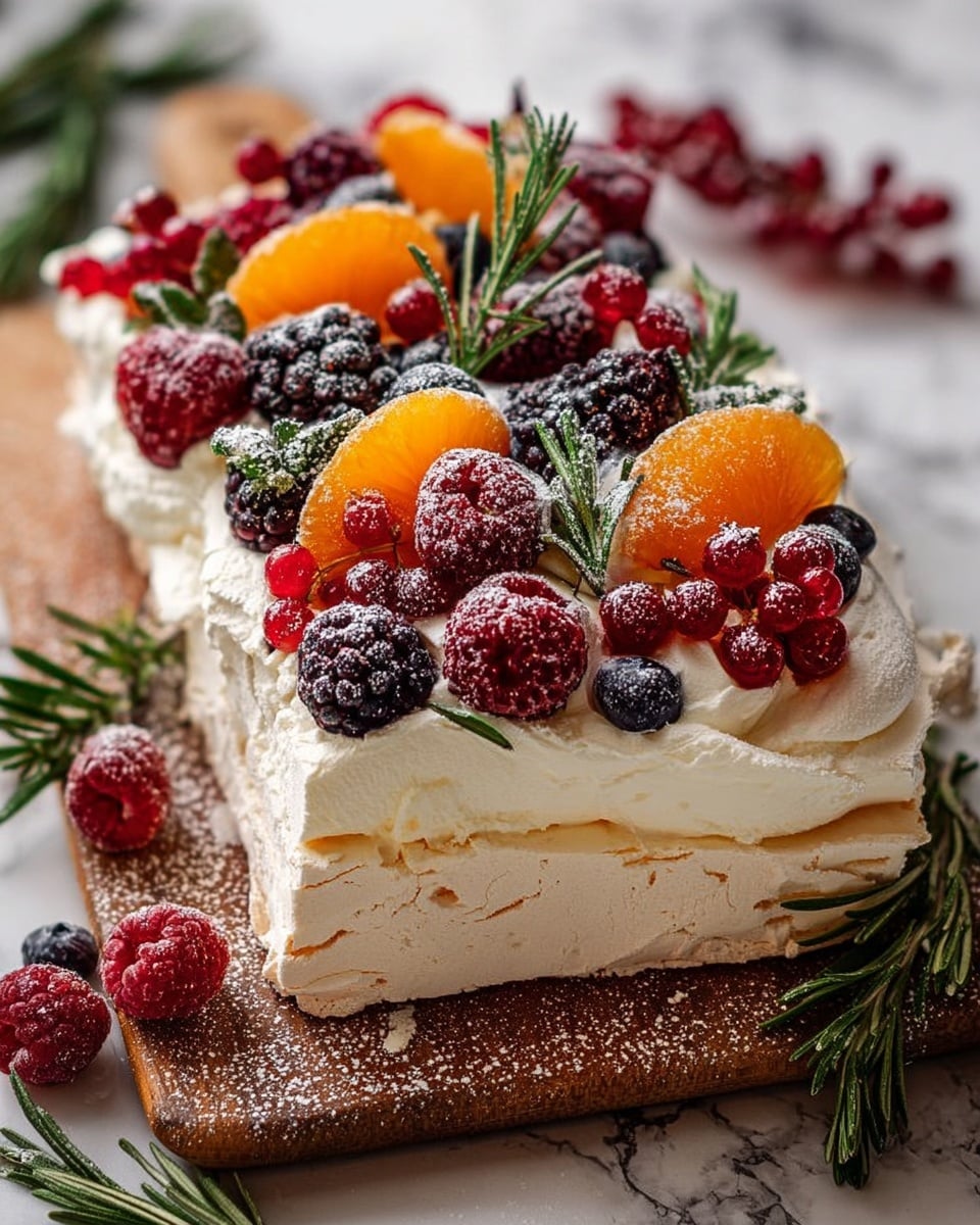 Easy No-Bake Christmas Cheesecake Slab with Berry and Citrus Toppings Recipe