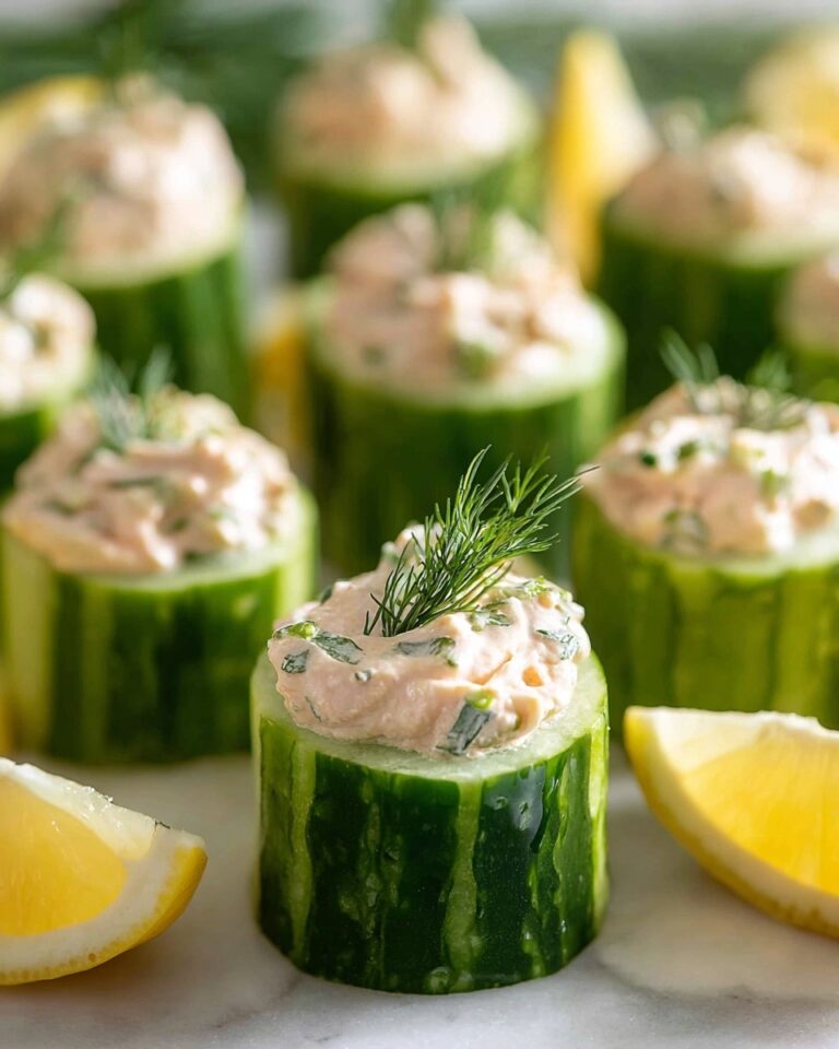 Cucumber Canapés with Smoked Salmon Mousse Recipe