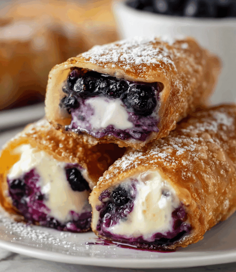 Blueberry Cream Cheese Egg Rolls Recipe