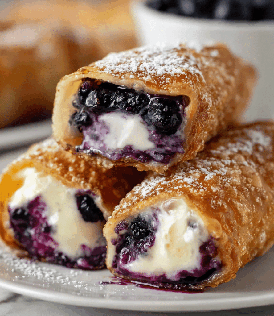 Blueberry Cream Cheese Egg Rolls Recipe