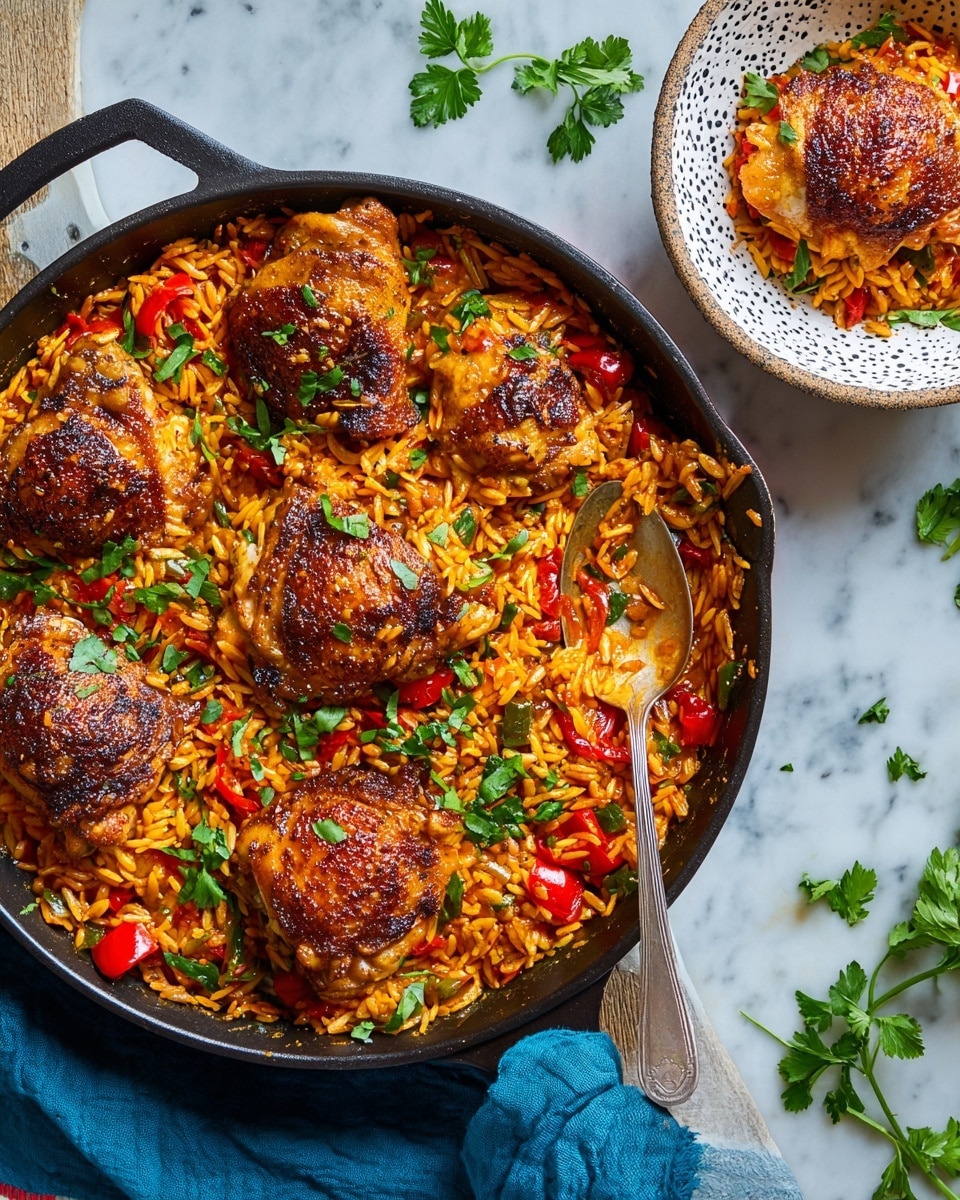 Harissa Chicken and Orzo Bake Recipe