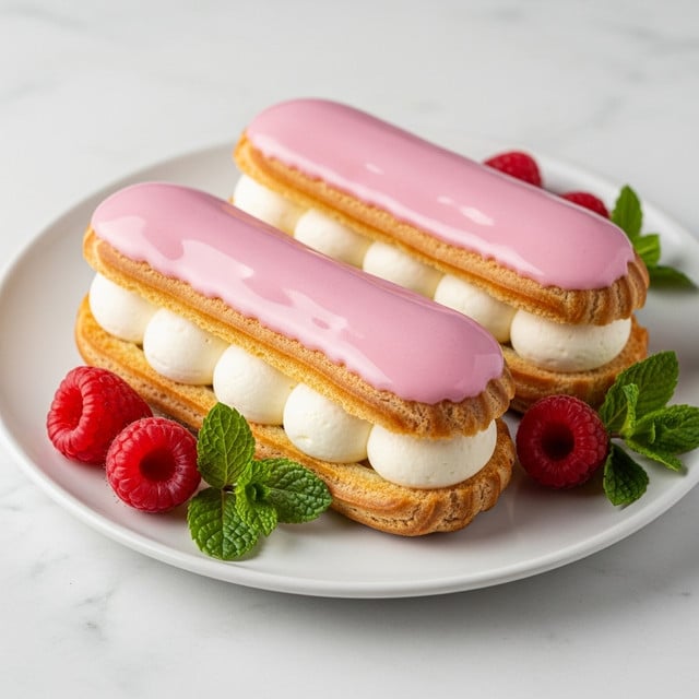Lemon Raspberry Eclairs Recipe
