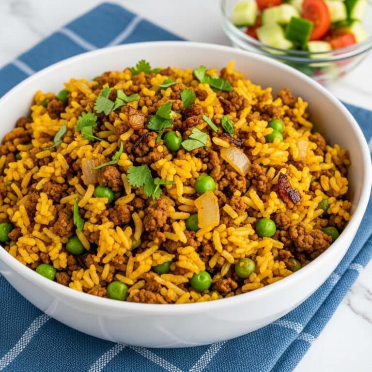 Beef Keema Rice (Ground Beef Biriyani) Recipe