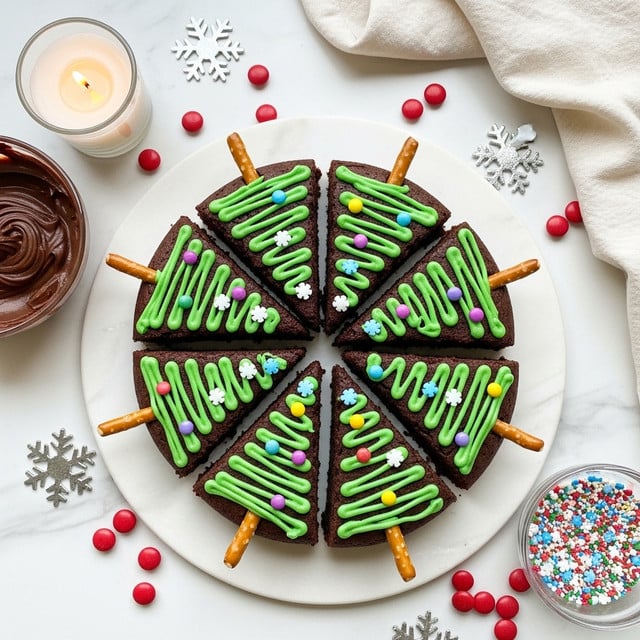 Vegan Christmas Tree Brownies (Gluten-Free) Recipe