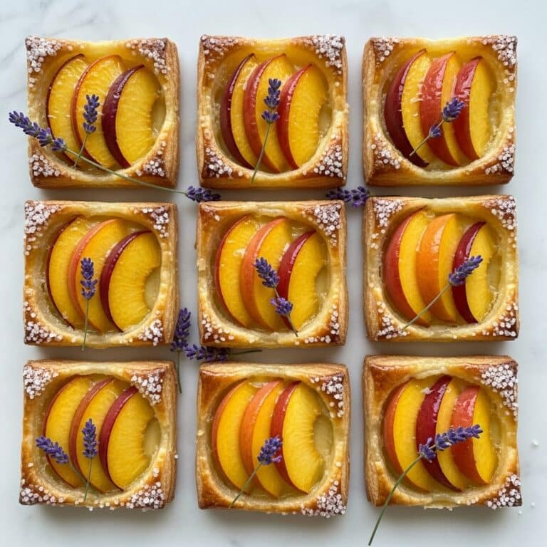 Easy Summer Peach Puff Pastry Tartlets Recipe