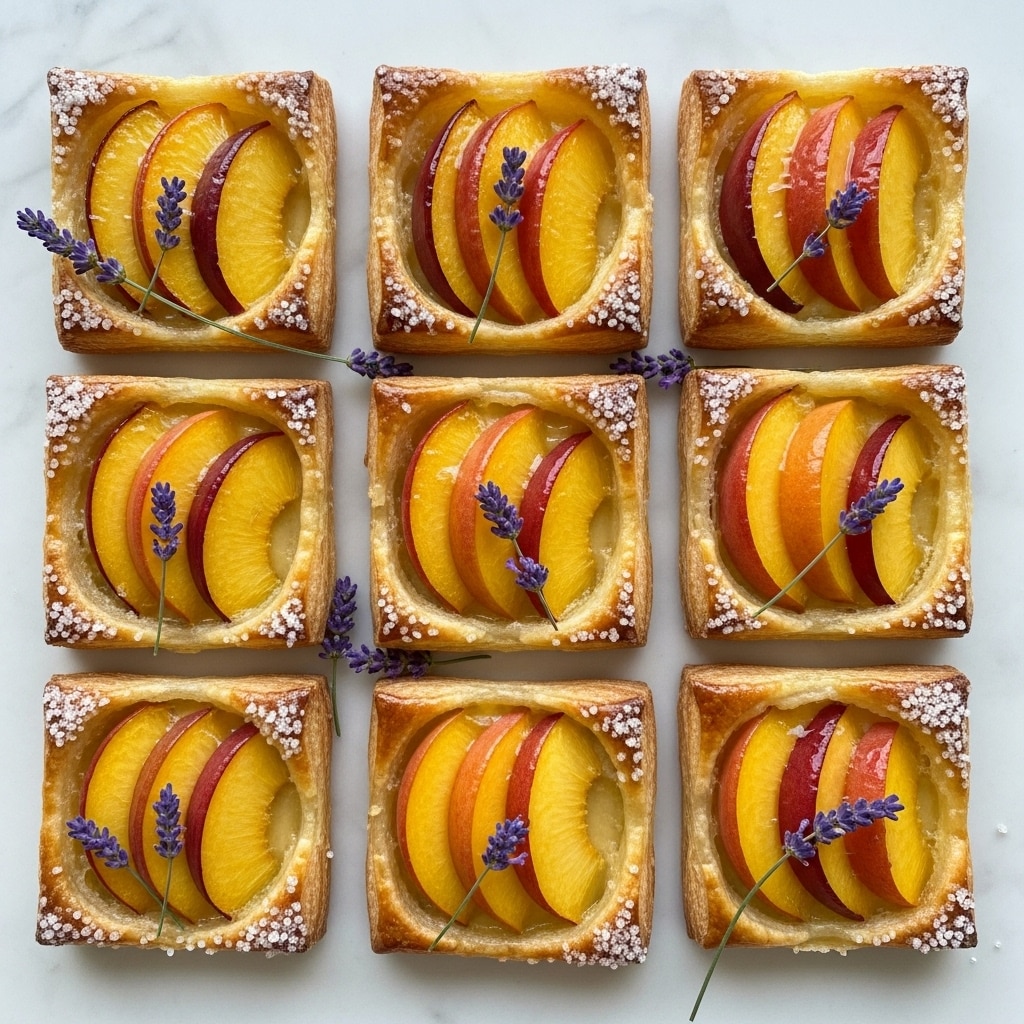 Easy Summer Peach Puff Pastry Tartlets Recipe