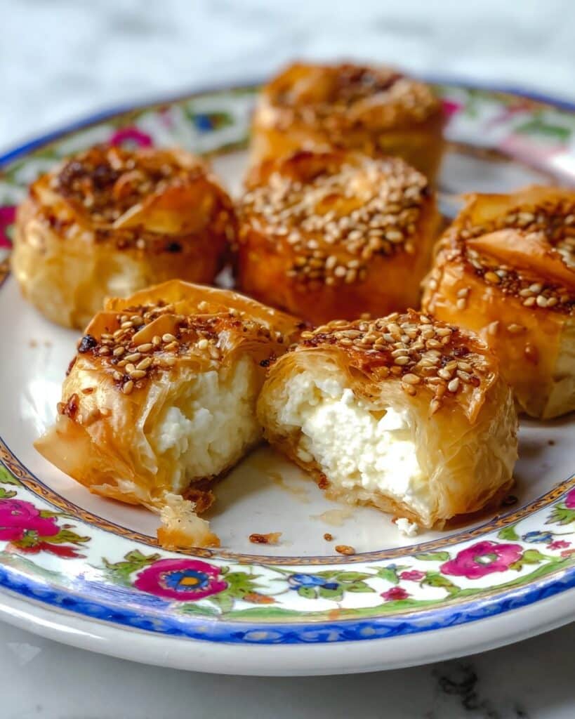 Baked Feta Phyllo Bites with Sesame and Honey Recipe