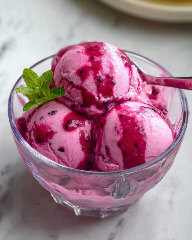 No Churn Dragon Fruit Ice Cream Recipe
