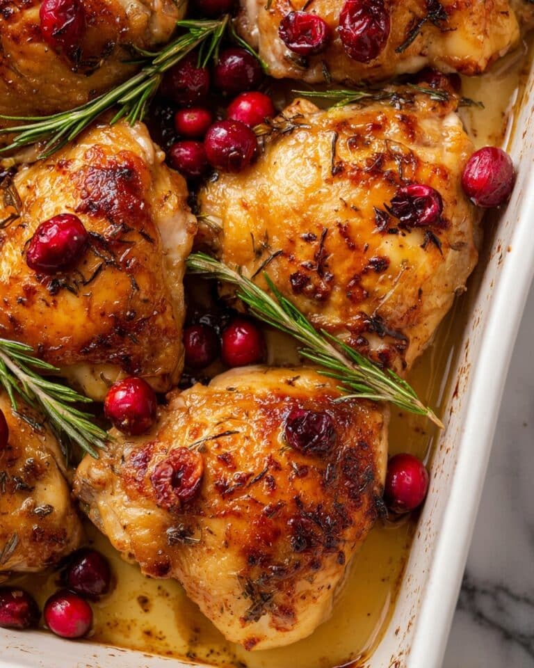 Baked Cranberry Rosemary Chicken (One-Pan) Recipe