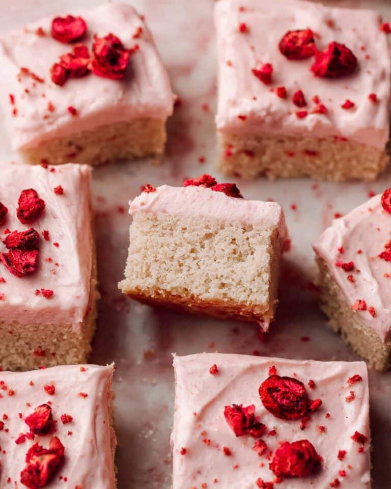 Fresh Strawberry Sheet Cake with Cream Cheese Frosting Recipe