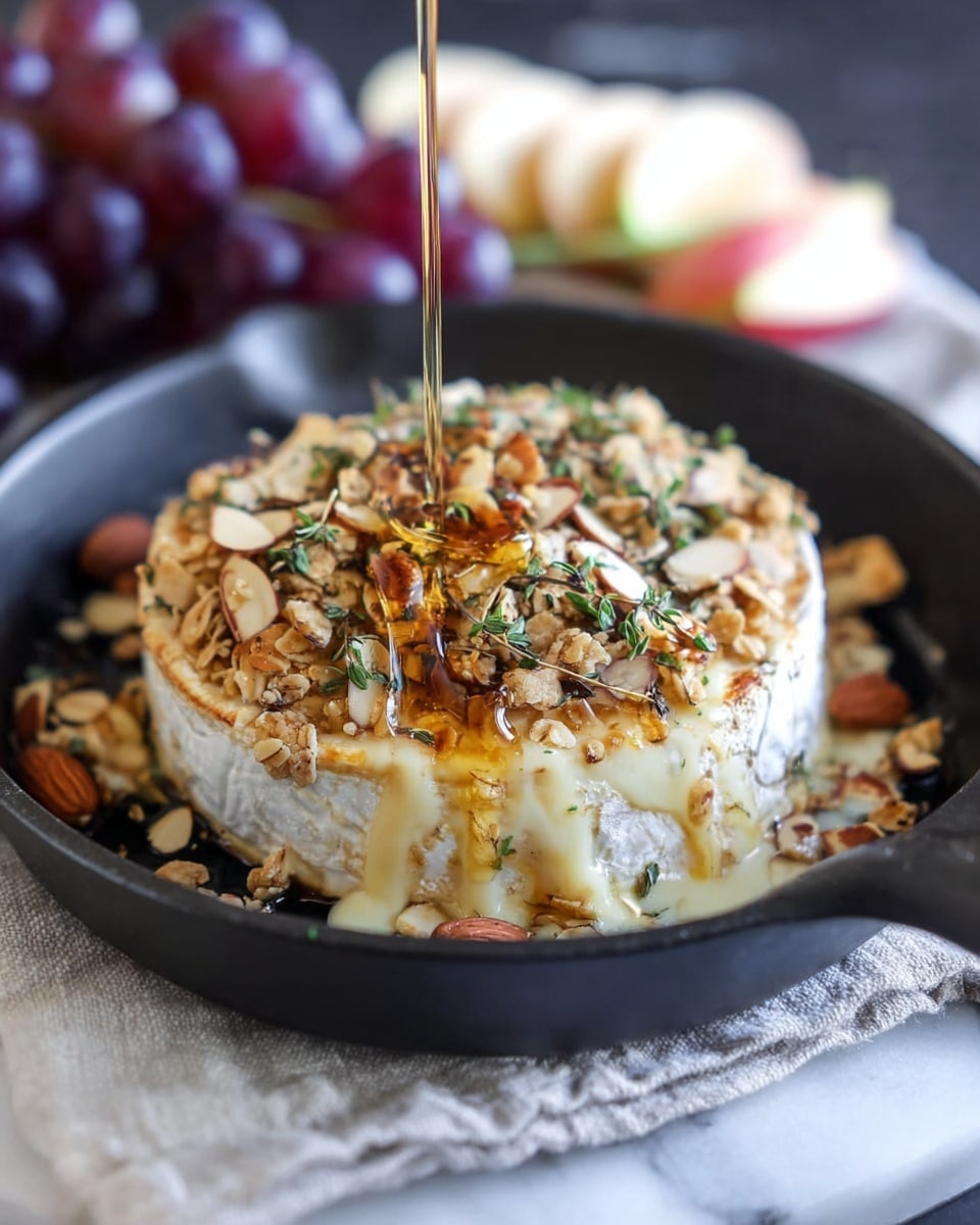 Baked Brie with Honey Rosemary Thyme Granola Recipe