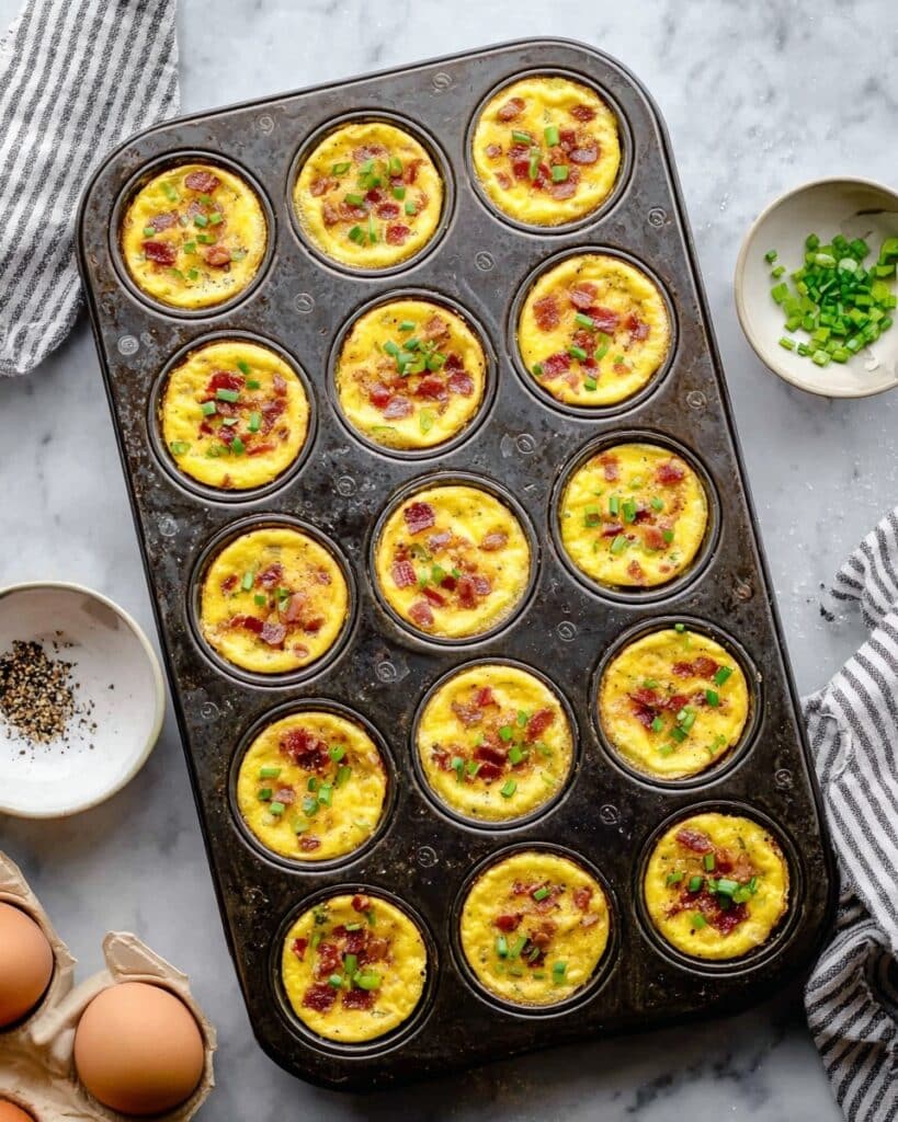 Starbucks-Style Cheesy Bacon Egg Bites Recipe