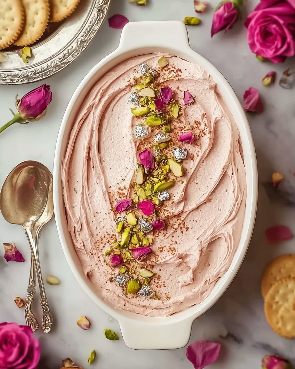 Rose Tiramisu: Eggless Rose-flavored Dessert with Ladyfingers, Rose Water, and Pistachios Recipe