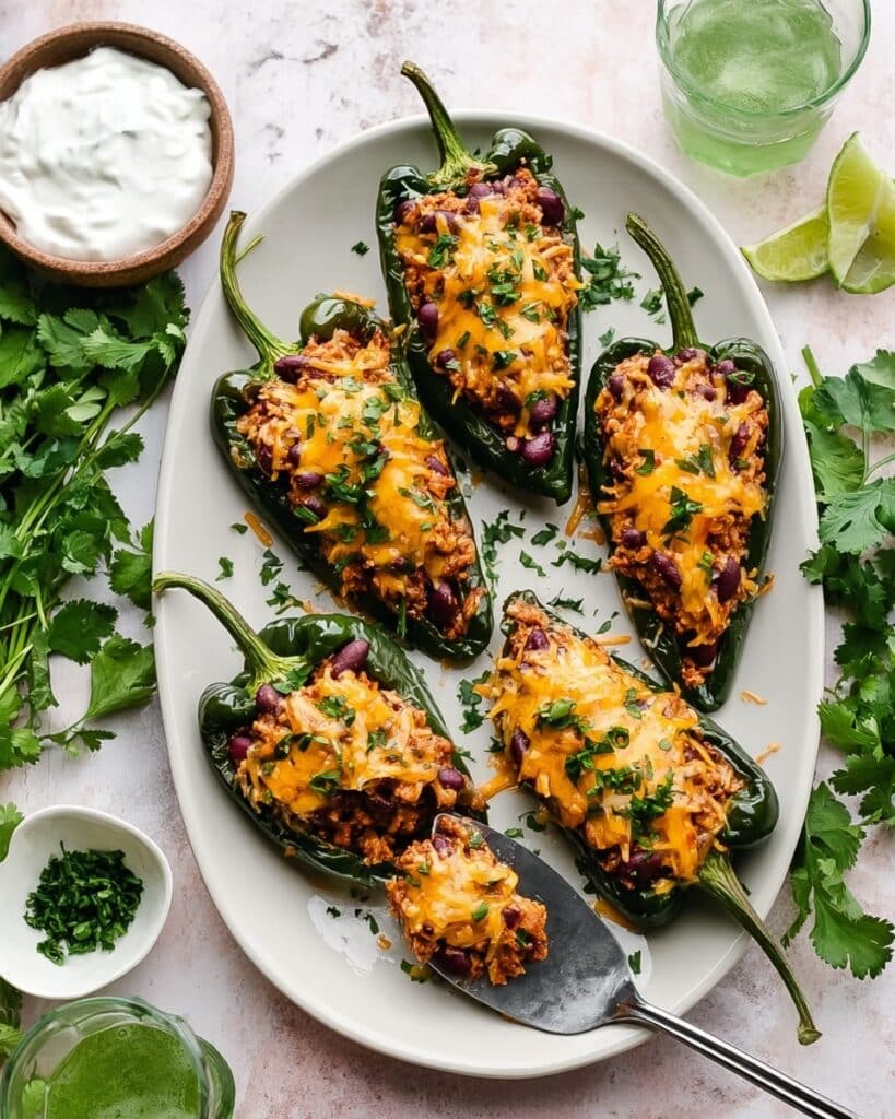 Chorizo-Stuffed Poblano Peppers Recipe