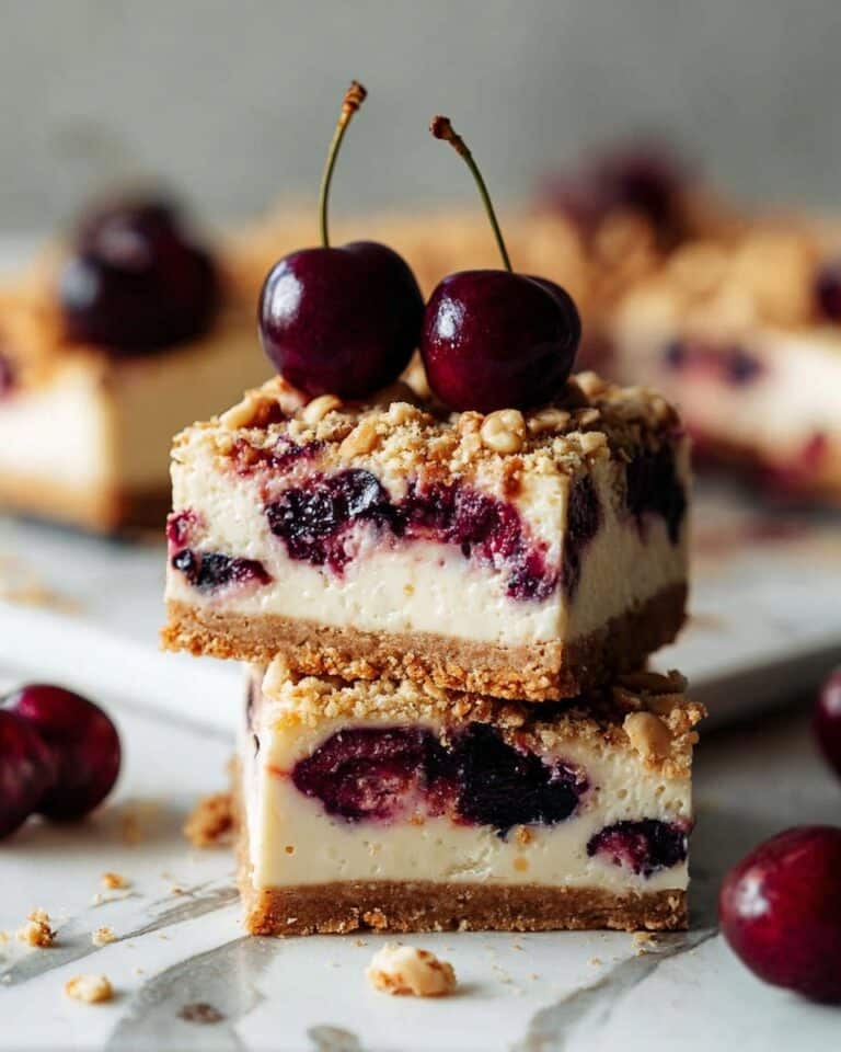 Fresh Cherry Cheesecake Bars Recipe