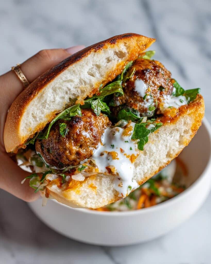 Ginger Chicken Meatball Sandwiches Recipe