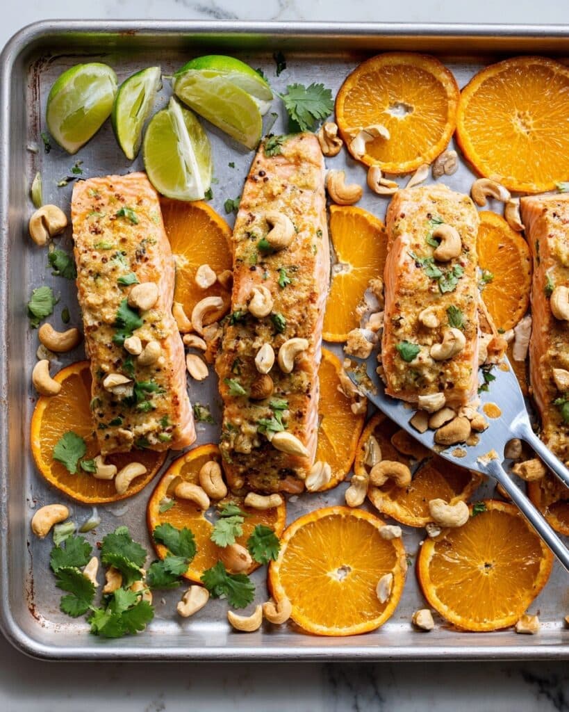Sheet-Pan Citrus Salmon With White Beans Recipe